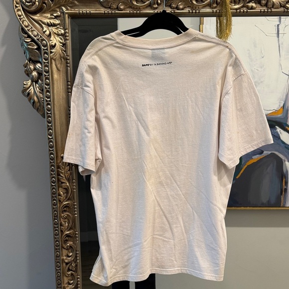 Bape White Graphic Tee with Bold Text - Picture 4 of 4